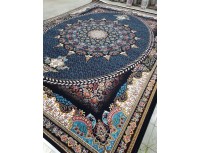 فرش700 شانه طرح شبستان زمینه سرمه ای